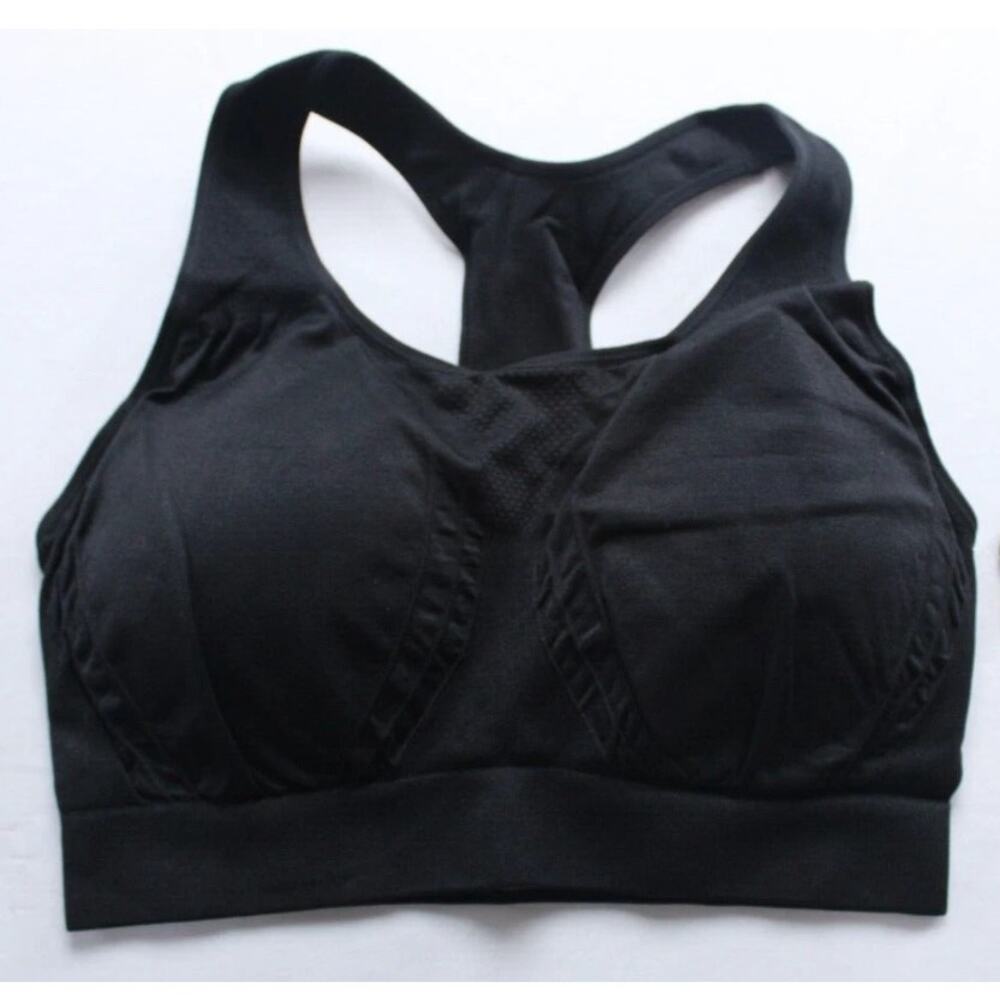 Brand New Truekind Women's Size 3XL Black Full Coverage Bra Sports Bra